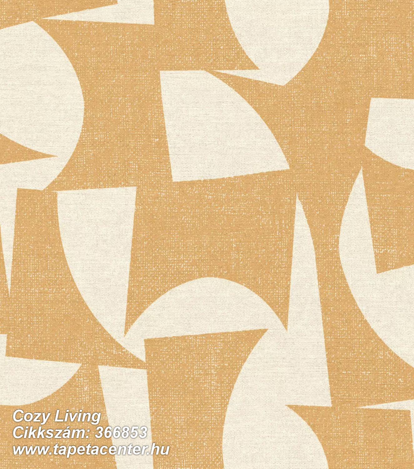Textil hatású,absztrakt,geometriai mintás,bézs-drapp,narancs-terrakotta,vlies poszter, fotótapéta 